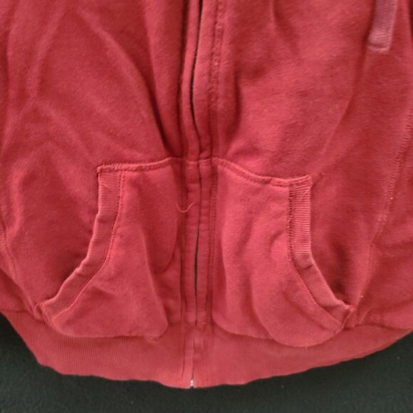Green Tea Womens Hoodie Red Size Large Cotton Shell Polyester Lining Long Sleeve - Picture 9 of 12